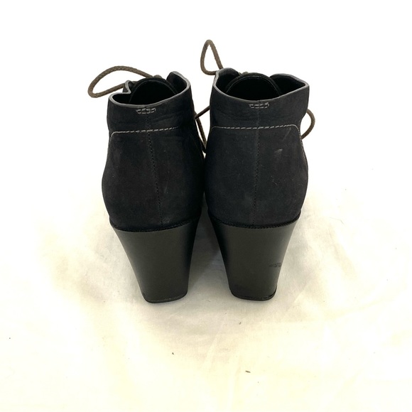 Cole Haan Suede Leather Wedge Ankle Booties - Picture 2 of 7